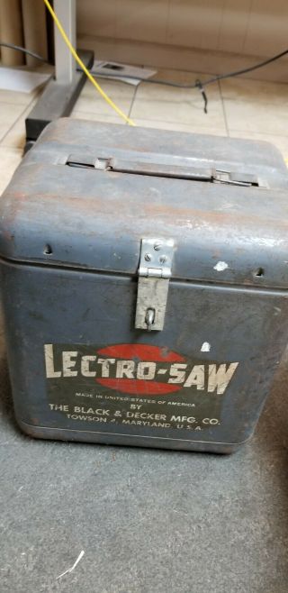 Vintage Black & Decker Lectro - Saw 8 " Heavy Duty Electric Circular Saw W Case