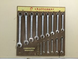 Vintage Challenger “pronto” Tools Wrenches (15) 5/16” - 1 - 1/4” With Store Display