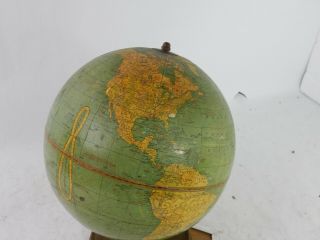 Vintage 1930s Cram ' s Universal Terrestrial Globe 9 Inch 