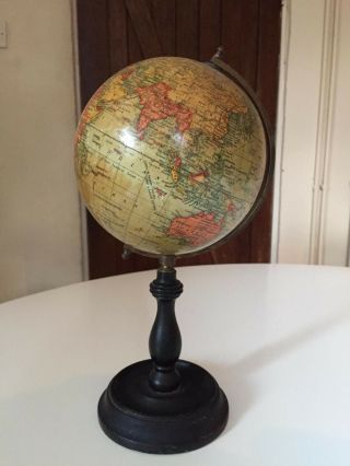 Antique Art Deco 6 Inch Terrestrial “geographia” Desk Globe Circa 1920