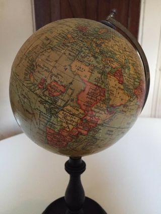 Antique Art Deco 6 Inch Terrestrial “Geographia” Desk Globe Circa 1920 2