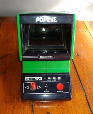 Vintage Nintendo Popeye Tabletop Game & Watch Table Top Toy