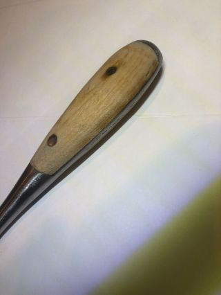 Vintage Wood Handled Flat Head Screwdriver 3