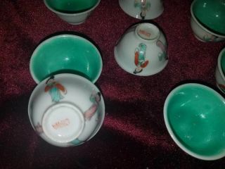 Chinese Geisha Girl Sake Cups Set Of 8