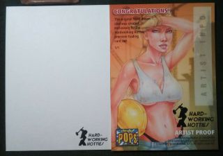 Hard Hotties Artist Proof Sketch Card Commission By Chamberlain Chadpops