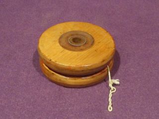 Vintage Yo - Yo From An Old Wood Mill Spool - Beautifully Handmade