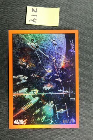 2019 Topps Chrome Star Wars - A Hope - Poster Card Orange Refractor 8/25 214