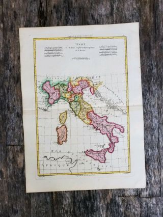 1787 Bonne Antique Map Of Italy,  Sicily,  Sardinia,  & Corsica Italie