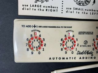 Vintage Dial - A - Matic Automatic Adding Machine With Stylus.  Sterling No.  565 2