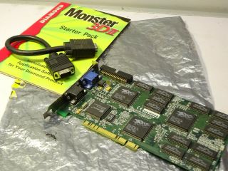 3Dfx VOODOO 2 DIAMOND MONSTER 3D II PCI 12 MB Vintage Graphics Card 2