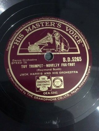 1937 Jack Harris & His Orchestra 10 " 78 - Toy Trumpet / Caravan - Hmv B.  D.  5265