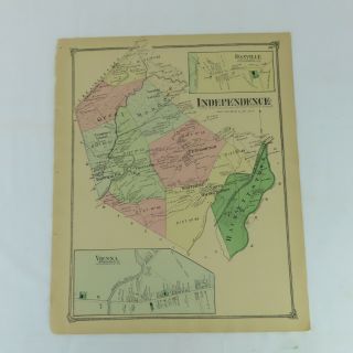 1874 Map Independence,  Nj F.  W.  Beers Warren County Danville Vienna