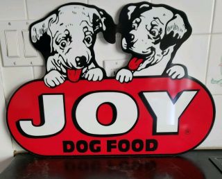 Vintage Joy Dog Food Sign - From Old Stock
