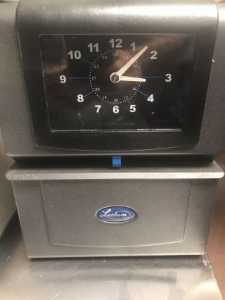 Vintage Lathem 4021 Time Clock With Lock And Key