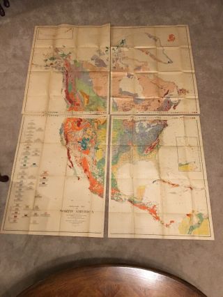 Geologic Map Of North America 1911,  U S Geological Survey