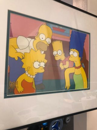 Rare The Simpsons Animation Cel From Episode “lisa Talks” Inc.  All 4 Characters