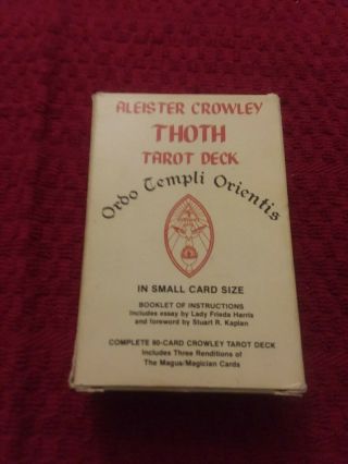 Vintage Aleister Crowley Thoth Tarot Card Deck 80 Cards Small Size