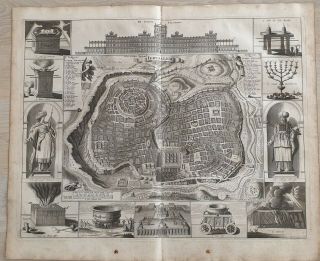 1702 Daniel Stoopendaal Large Map - Jerusalem - Israel