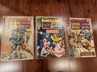 Tales Of Suspense 73,  74,  & 75 Iron Man And Captain America 1966 1st Agent 13