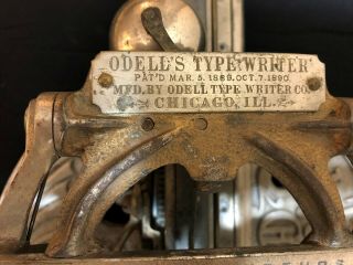 Antique Odell Typewriter 1890 ' s Odell ' s Vintage Chicago Illinois Please Read 2