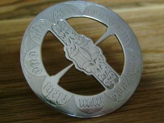Rare Antique Inverness Scottish Provincial Silver Plaid Clan Brooch Pin (527)