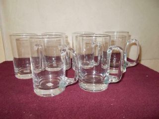 Crate & Barrel Krosno Poland 22oz Clear Glass Mugs (see Pictures)