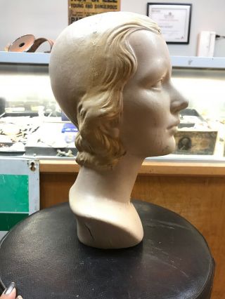 Vintage 1950 ' s - 60s Female Mannequin Head - Bust Estate Find Cool Piece 3