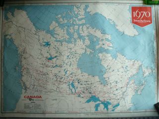 Map Hudson Bay Co.  Showing Northern Stores,  1670 36.  75 " X 26.  5 ".