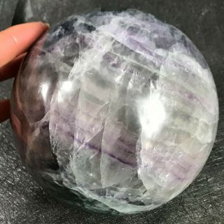 5.  68lb Natural Fluorite Ball Quartz Crystal Healing Sphere Reiki Stone 4836