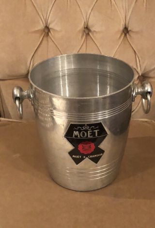 Moet & Chandon Vintage Champagne Aluminum Cooler Ice Bucket 2