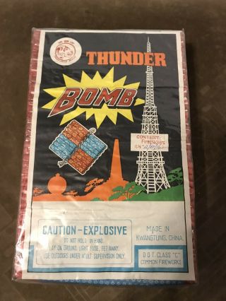 Thunder Bomb Firecracker Brick Label 80/16 Dot Class 5 Firecrackers