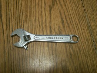 Vintage Sears Craftsman 6 Inch Adjustable Wrench Crescent Wrench Forged Alloy