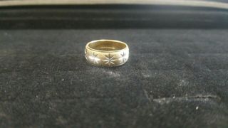 Vintage 14k Artcarved Starburst Ring Mens size 7.  5 2