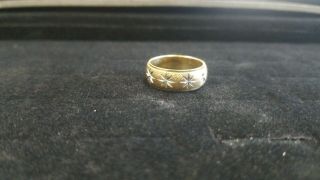 Vintage 14k Artcarved Starburst Ring Mens size 7.  5 3