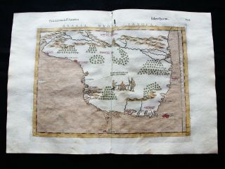 1599 Ptolemy: Map: Brasile Nova Tabulae: South America,  Brazil,  Rio