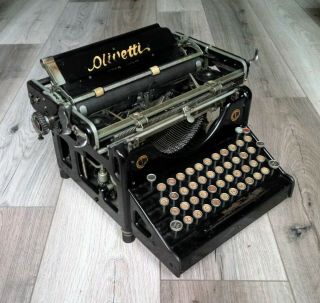 ⭐ Antique Typewriter Olivetti M20 Italy 1927 Office Antiques Typewriters