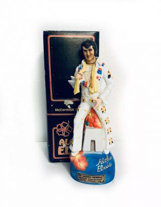 1977 Aloha Elvis Presley Mccormick Whiskey Decanter Bottle With Coa/box 16 "