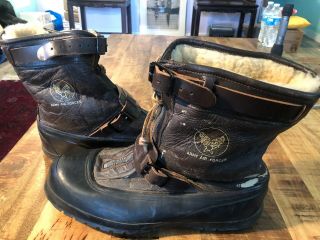 U.  S.  Wwii Army Air Force Type A - 6a Pilot Winter Flying Boots Size 9 - 10