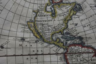 1697 Philip Cluver Map America California as an Island coloring 3