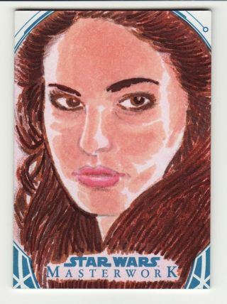 2018 Topps Star Wars Masterwork Artist Sketch Card 1/1 Richard Serrao