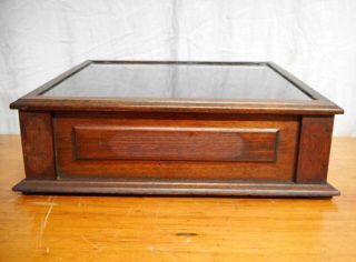Sm.  Antique Country Store Display Case Counter Top Hickok Mfg.  Co Belt Buckles