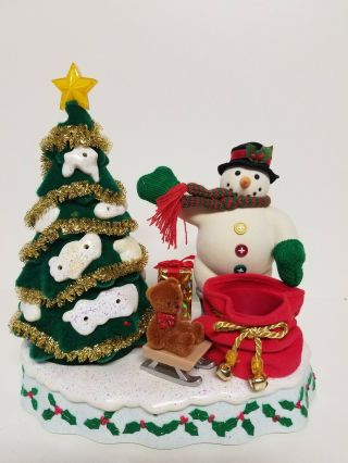 Vintage Avon Count Down To Christmas Talking Snowman Advent Calendar Tree W Box