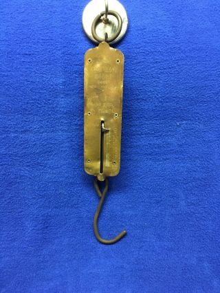 Antique Brass Spring Scale John Chatillon And Sons York 50 Lbs B0246