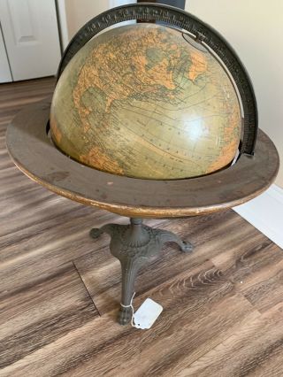 Early Vintage Weber Costello 12 " Inch Globe Claw Foot Cast Iron Stand
