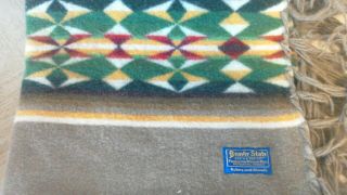 Vintage Pendleton Beaver State Robe Shawl Wool Blanket 42 " X 27 " Cutter?
