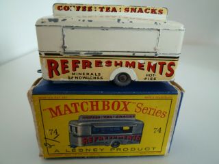 Vintage Matchbox Lesney No.  74a Mobile Canteen Van Issued 1959