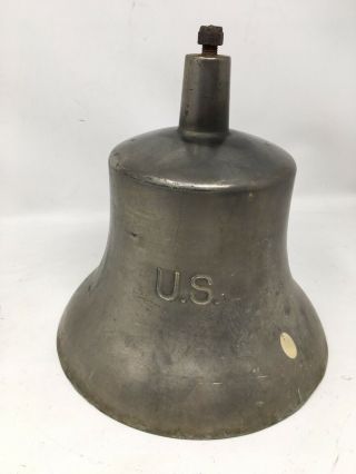 Vintage Large Brass U.  S.  Military Bell 10”x10” 22lbs Heavy