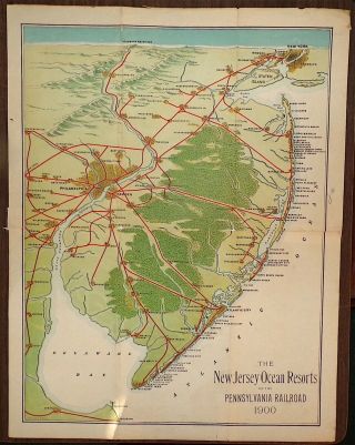 Jersey Ocean Resorts On The Pennsylvania Railroad.  1900.