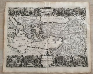 1702 Daniel Stoopendaal Large Map - Middle East - Greese - Turkey - Cyprus - Ect