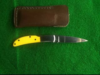 Vintage Seki Japan Al Mar Pocket Knife With Leather Case